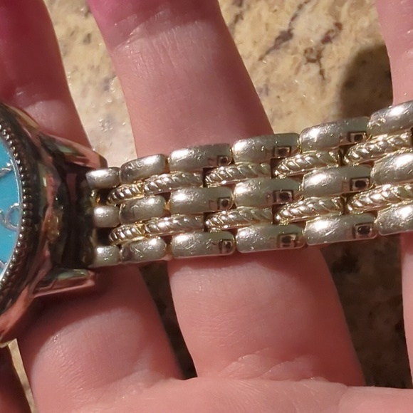 14k Gold Turquoise Vtg watch - Picture 7 of 16
